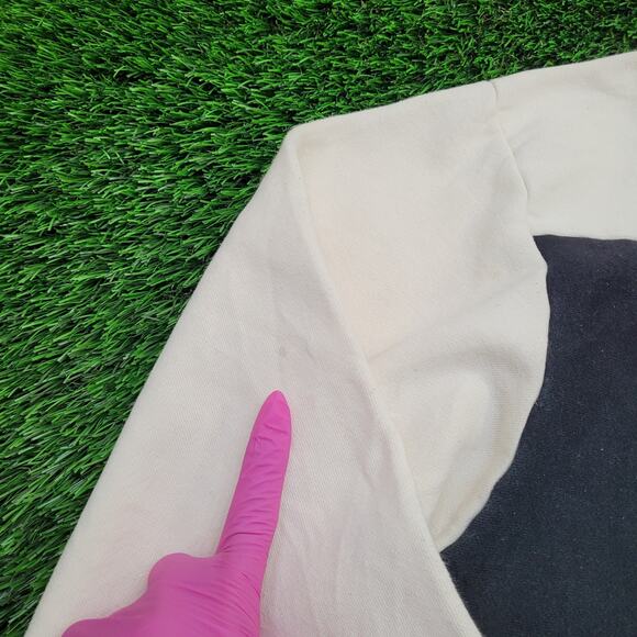 POLO Jeans Colorblock Hoodie Large 23x25 Ivory Blue Ralph-Lauren - Picture 7 of 14